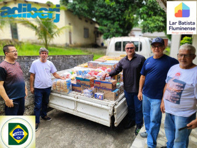 ADBB esteve presente no LAR BATISTA Fluminense acompanhando a entrega de alimentos da campanha desenvolvida pela ADIBERJ.